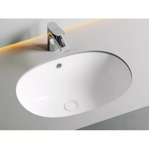 Умывальник Ceramica Nova овальный встраиваемый под столешницу Element 565*385*210мм, с крепежом и шаблоном для установки