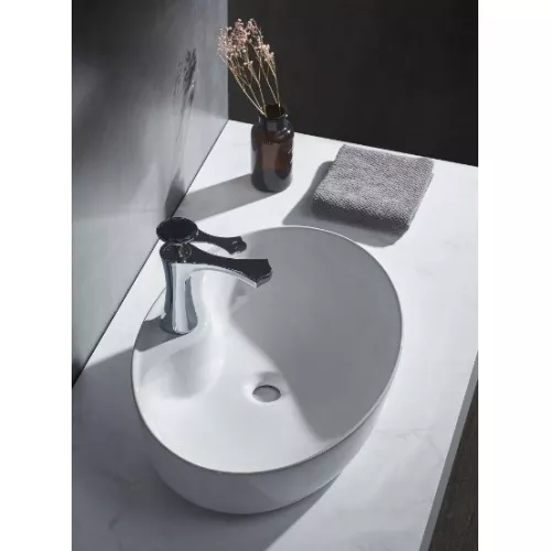 Раковина накладная овальная CeramaLux 9438, изображение 3