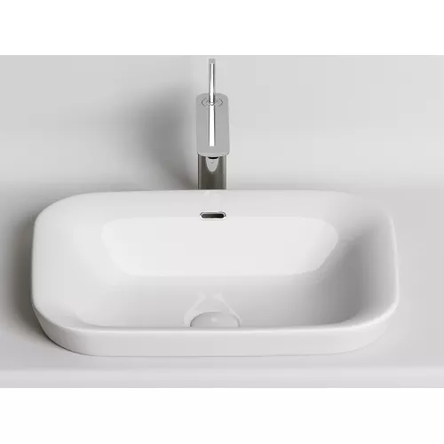 Умывальник Ceramica Nova прямоугольный встраиваемый сверху в столешницу Element 580*400*150мм, изображение 3