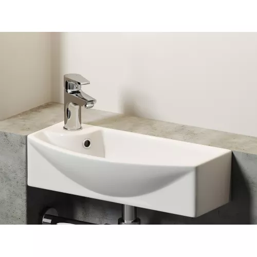 Умывальник Ceramica Nova подвесной прямоугольный с крепежом L/R Element 455*220*130мм, Ориентация: правая, изображение 3
