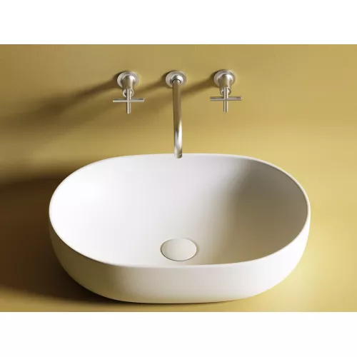 Умывальник чаша Ceramica Nova накладная овальная (цвет Белый Матовый) Element 600*415*135мм, Выбрать цвет: Белый матовый, изображение 3