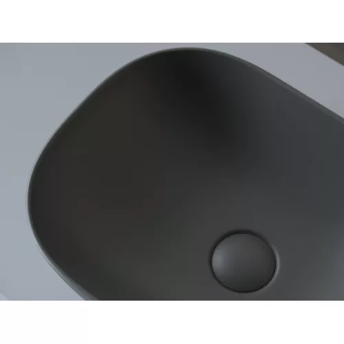 Умывальник чаша Ceramica Nova накладная прямоугольная (цвет Темный Антрацит Матовый) Element 455*325*135мм, Выбрать цвет: Темно-серый, изображение 2