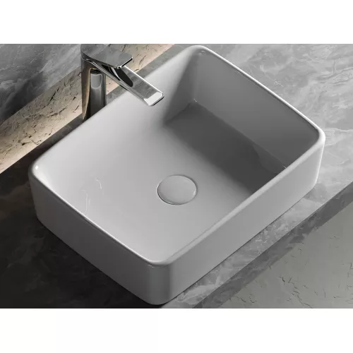 Умывальник чаша Ceramica Nova накладная прямоугольная Element 480*370*130мм, изображение 3