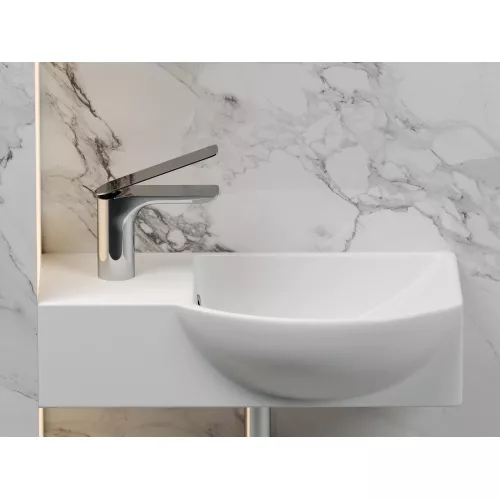 Умывальник Ceramica Nova CN6039 L/R подвесной прямоугольный  с крепежом  Element 400*220*120мм, Ориентация: правая, изображение 3