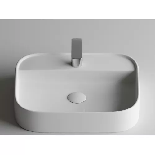 Умывальник чаша Ceramica Nova накладная прямоугольная Element 550*450*110мм, изображение 3