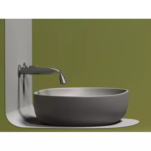Умывальник чаша Ceramica Nova накладная овальная (цвет Антрацит Матовый) Element 600*415*135мм, Выбрать цвет: Серый, изображение 4