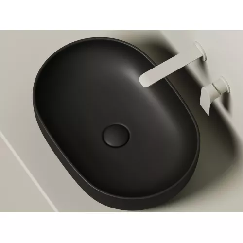 Умывальник чаша Ceramica Nova накладная овальная (цвет Черный Матовый) Element 600*415*135мм, Выбрать цвет: Черный, изображение 4