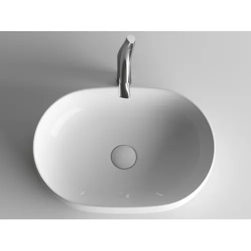 Умывальник чаша Ceramica Nova накладная овальная Element 600*415*135мм, Выбрать цвет: Белый, изображение 2