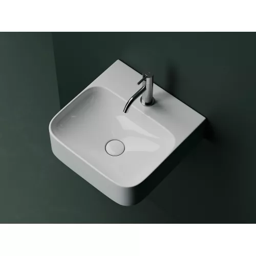 Ceramica Nova Умывальник AURA с 1 отверстием для смесителя, без перелива 430*390*135мм, изображение 2