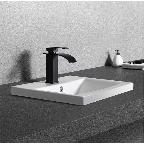 Раковина врезная прямоугольная CeramaLux 9393, Выбрать размер: 50, изображение 3