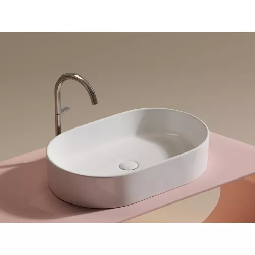 Умывальник чаша Ceramica Nova накладная овальная Element 608*385*122мм, Выбрать цвет: Белый, изображение 3