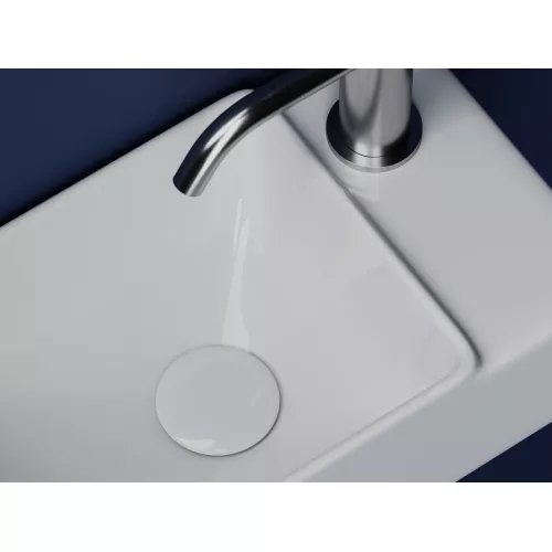 Ceramica Nova Умывальник подвесной прямоугольный (чаша слева, отверстие под смеситель справа) Element 395*220*125мм, Выбрать цвет: Белый, Ориентация: правая, изображение 3