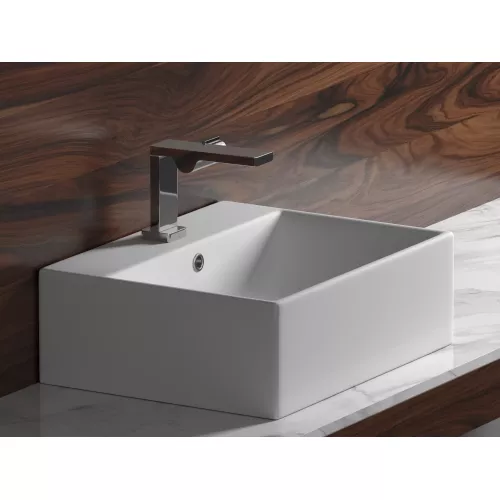 Умывальник чаша Ceramica Nova накладная прямоугольная Element 500*410*160мм, Ширина , в см: 50, изображение 4