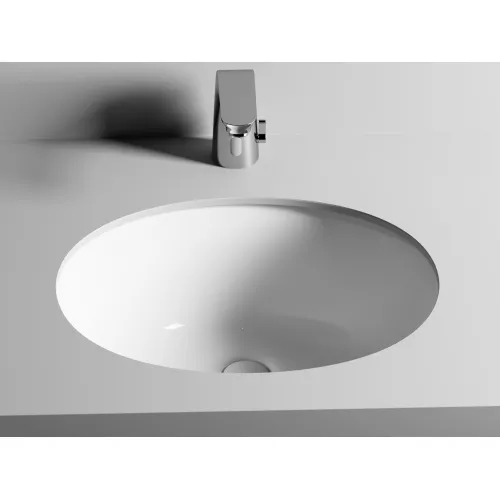 Умывальник Ceramica Nova овальный встраиваемый под столешницу Element 510*420*195мм, с крепежом и шаблоном для установки, Ширина , в см: 51, изображение 2