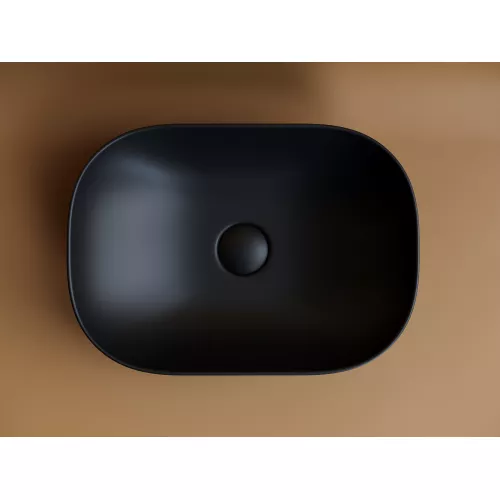 Умывальник чаша Ceramica Nova накладная прямоугольная (цвет Черный Матовый) Element 455*325*135мм, Выбрать цвет: Черный, изображение 4