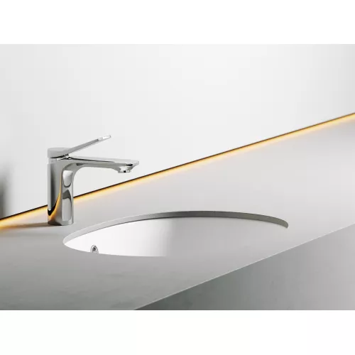 Умывальник Ceramica Nova овальный встраиваемый под столешницу Element 565*385*210мм, с крепежом и шаблоном для установки, изображение 5