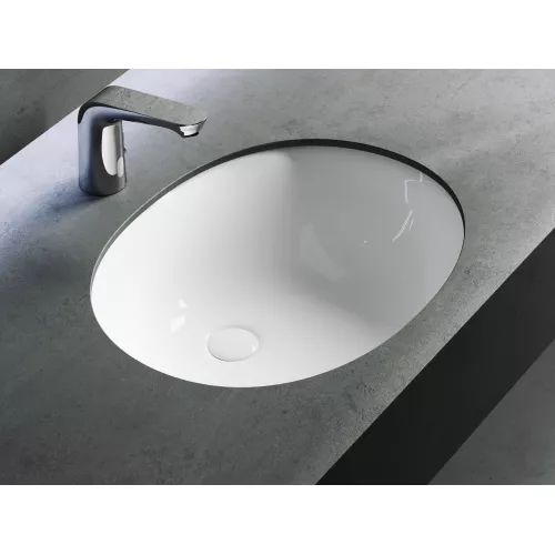 Умывальник Ceramica Nova овальный встраиваемый под столешницу Element 560*420*195мм, с крепежом и шаблоном для установки, Ширина , в см: 56, изображение 5