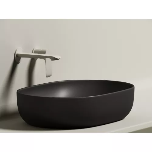 Умывальник чаша Ceramica Nova накладная овальная (цвет Черный Матовый) Element 600*415*135мм, Выбрать цвет: Черный, изображение 5