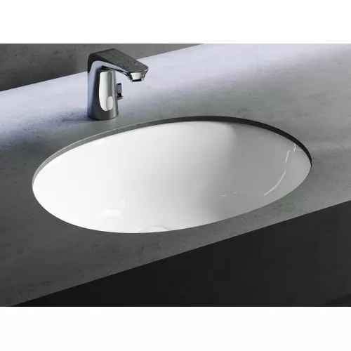 Умывальник Ceramica Nova овальный встраиваемый под столешницу Element 560*420*195мм, с крепежом и шаблоном для установки, Ширина , в см: 56, изображение 6