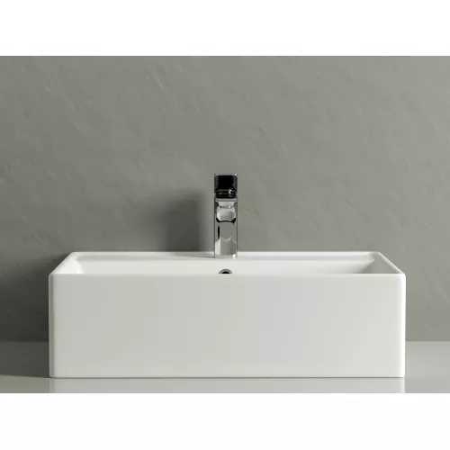 Умывальник чаша Ceramica Nova накладная прямоугольная Element 590*450*160мм, Ширина , в см: 59, изображение 7