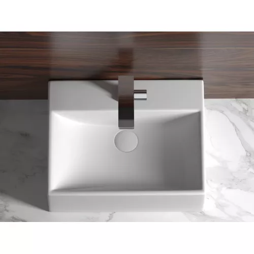 Умывальник чаша Ceramica Nova накладная прямоугольная Element 500*410*160мм, Ширина , в см: 50, изображение 6