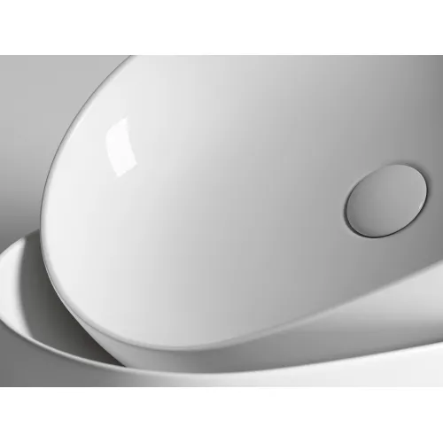 Умывальник чаша Ceramica Nova накладная овальная Element 600*415*135мм, Выбрать цвет: Белый, изображение 6