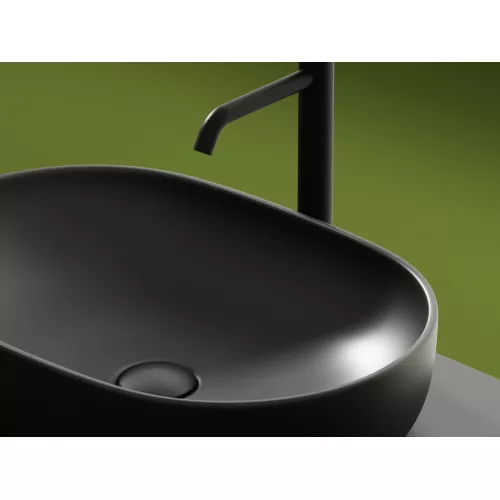 Умывальник чаша Ceramica Nova накладная овальная (цвет Темный Антрацит Матовый) Element 600*415*135мм, Выбрать цвет: Темно-серый, изображение 3