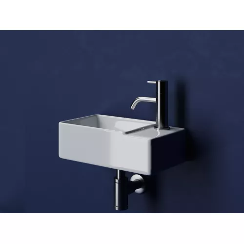 Ceramica Nova Умывальник подвесной прямоугольный (чаша слева, отверстие под смеситель справа) Element 395*220*125мм, Выбрать цвет: Белый, Ориентация: правая, изображение 5