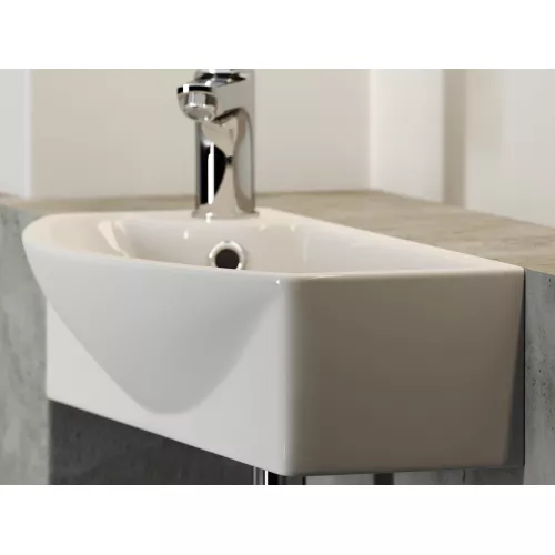 Умывальник Ceramica Nova подвесной прямоугольный с крепежом L/R Element 455*220*130мм, Ориентация: правая, изображение 6