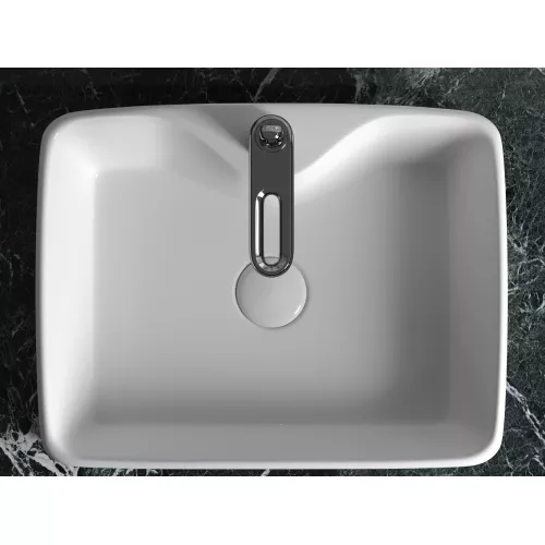 Умывальник чаша Ceramica Nova накладная прямоугольная Element 480*370*130мм, изображение 6