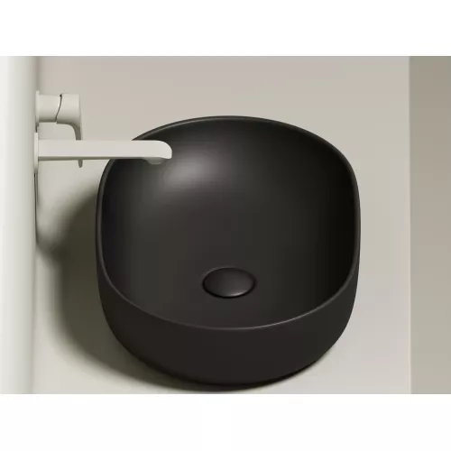 Умывальник чаша Ceramica Nova накладная овальная (цвет Черный Матовый) Element 600*415*135мм, Выбрать цвет: Черный, изображение 6