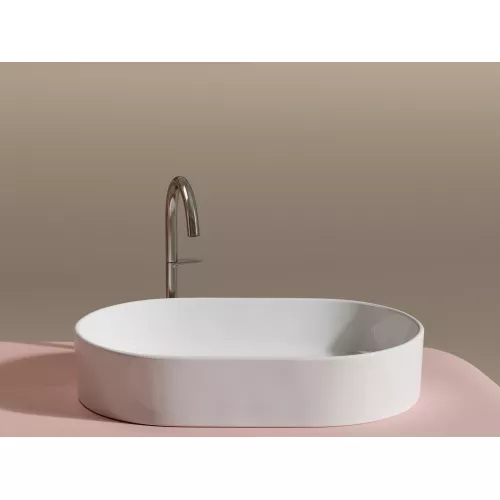 Умывальник чаша Ceramica Nova накладная овальная Element 608*385*122мм, Выбрать цвет: Белый, изображение 5