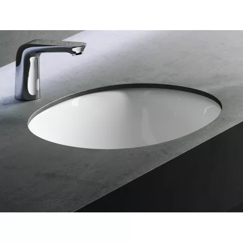 Умывальник Ceramica Nova овальный встраиваемый под столешницу Element 560*420*195мм, с крепежом и шаблоном для установки, Ширина , в см: 56, изображение 7