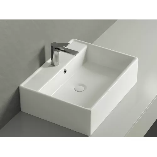 Умывальник чаша Ceramica Nova накладная прямоугольная Element 590*450*160мм, Ширина , в см: 59, изображение 2