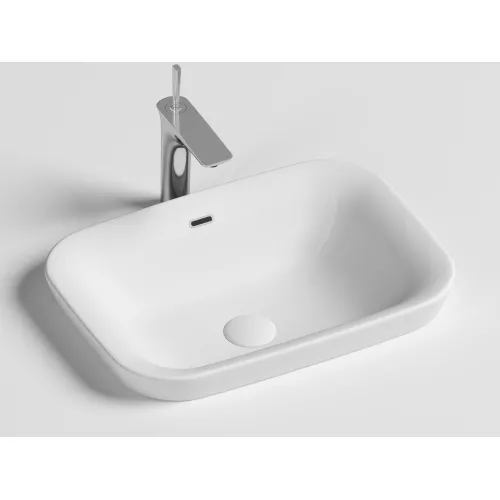 Умывальник Ceramica Nova прямоугольный встраиваемый сверху в столешницу Element 580*400*150мм, изображение 7