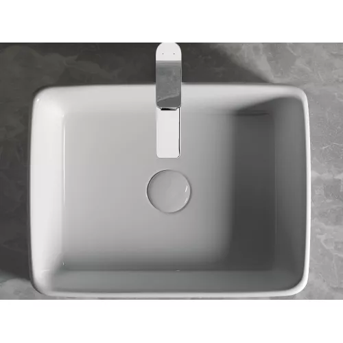 Умывальник чаша Ceramica Nova накладная прямоугольная Element 480*370*130мм, изображение 7