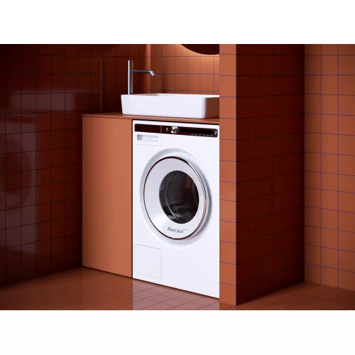 Ceramica Nova Раковина накладная со смещенным сливом, с возможностью установки на столешницу под стиральную машину, 620*340*110, цвет белый, изображение 7