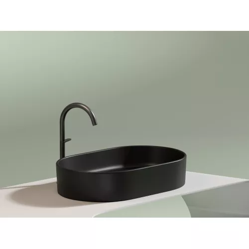Умывальник чаша Ceramica Nova накладная овальная (цвет Черный Матовый) Element 608*385*122мм, Выбрать цвет: Черный, изображение 7