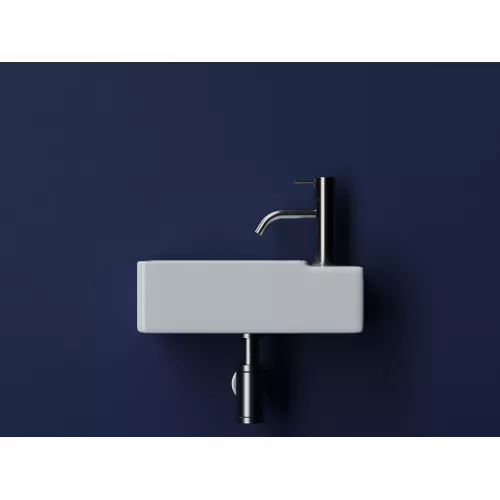 Ceramica Nova Умывальник подвесной прямоугольный (чаша слева, отверстие под смеситель справа) Element 395*220*125мм, Выбрать цвет: Белый, Ориентация: правая, изображение 6