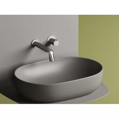 Умывальник чаша Ceramica Nova накладная овальная (цвет Антрацит Матовый) Element 600*415*135мм, Выбрать цвет: Серый, изображение 8