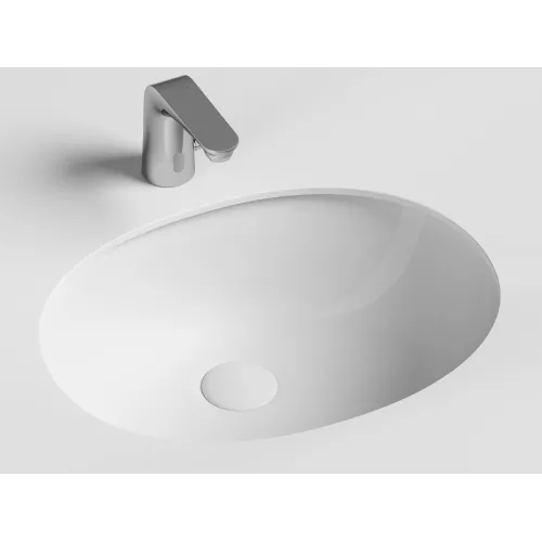 Умывальник Ceramica Nova овальный встраиваемый под столешницу Element 560*420*195мм, с крепежом и шаблоном для установки, Ширина , в см: 56, изображение 8