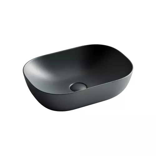 Умывальник чаша Ceramica Nova накладная прямоугольная (цвет Темный Антрацит Матовый) Element 455*325*135мм, Выбрать цвет: Темно-серый, изображение 8