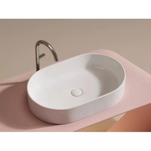 Умывальник чаша Ceramica Nova накладная овальная Element 608*385*122мм, Выбрать цвет: Белый, изображение 7