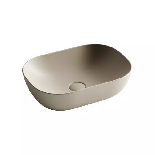 Умывальник чаша Ceramica Nova накладная прямоугольная (цвет Капучино Матовый) Element 455*325*135мм, Выбрать цвет: Бежевый, изображение 8
