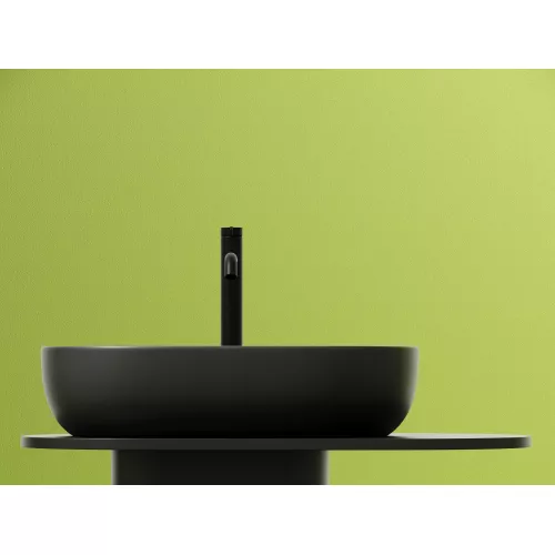 Умывальник чаша Ceramica Nova накладная овальная (цвет Темный Антрацит Матовый) Element 600*415*135мм, Выбрать цвет: Темно-серый, изображение 9