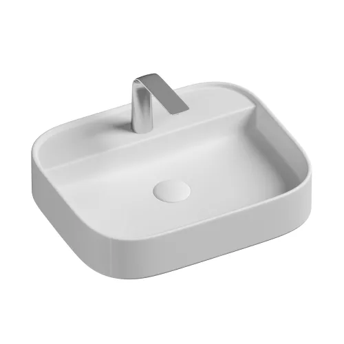 Умывальник чаша Ceramica Nova накладная прямоугольная Element 550*450*110мм, изображение 2