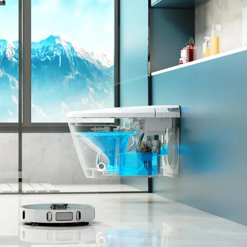 Электронный унитаз-биде ABBER Bequem AC1119S подвесной белый, изображение 6