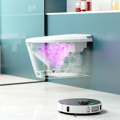 Электронный унитаз-биде ABBER Bequem AC1119S подвесной белый, изображение 7