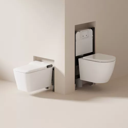 Электронный унитаз-биде ABBER Rechteck AC1215S подвесной белый, изображение 9