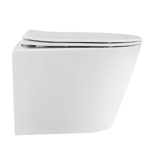 Унитаз ABBER Bequem AC1102T подвесной белый, безободковый, смыв торнадо, изображение 5